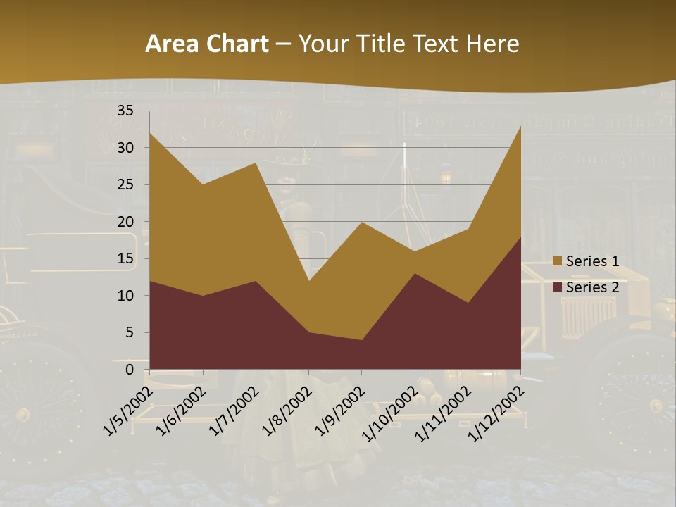 Lamp Road Clock PowerPoint Template