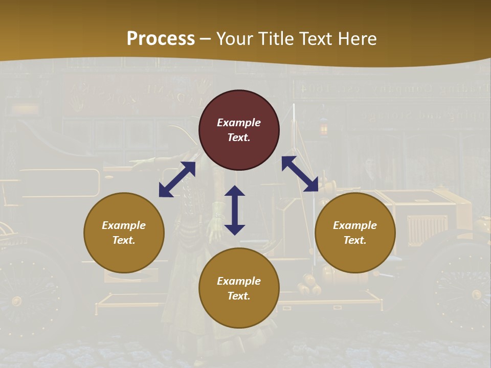 Lamp Road Clock PowerPoint Template