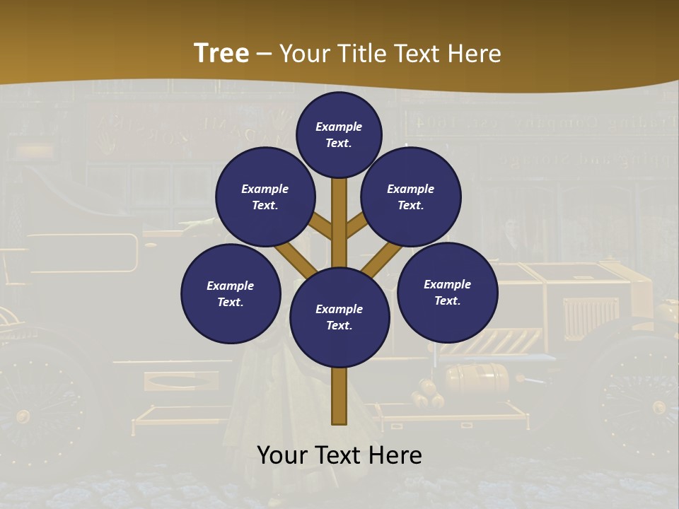 Lamp Road Clock PowerPoint Template