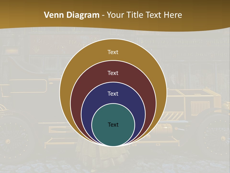 Lamp Road Clock PowerPoint Template