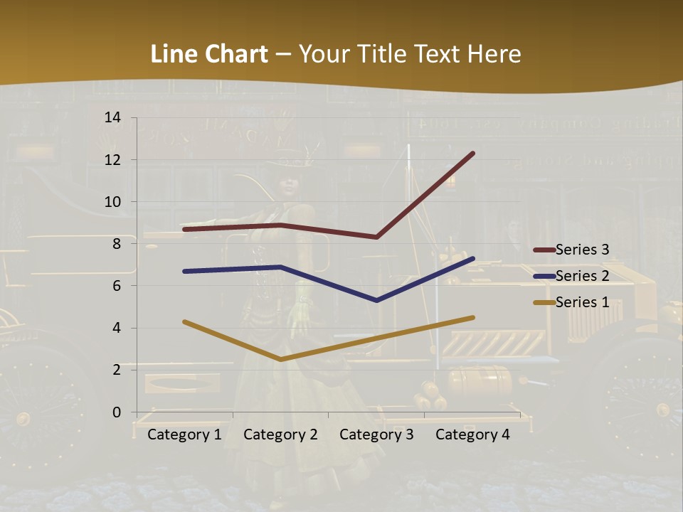 Lamp Road Clock PowerPoint Template
