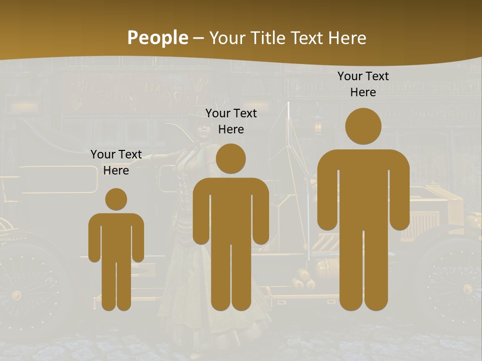 Lamp Road Clock PowerPoint Template