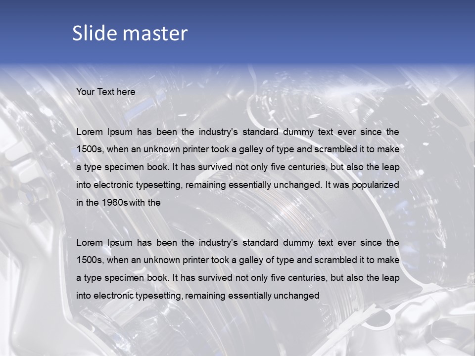 Motor Designing Shiny PowerPoint Template