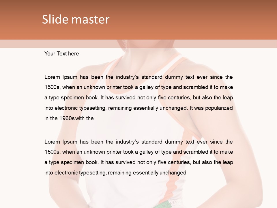 Woman Young Measure PowerPoint Template