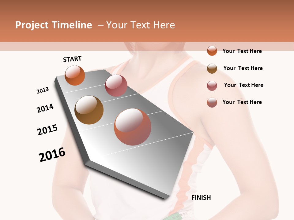 Woman Young Measure PowerPoint Template