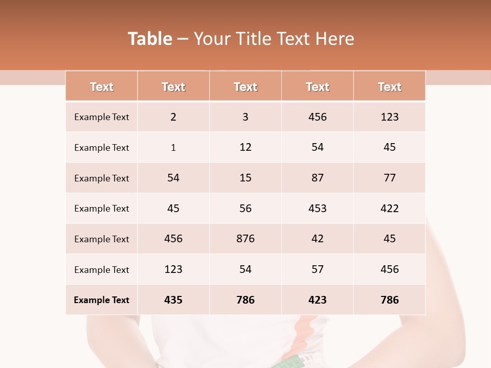 Woman Young Measure PowerPoint Template