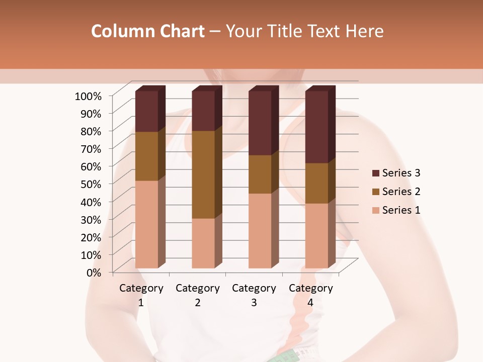 Woman Young Measure PowerPoint Template