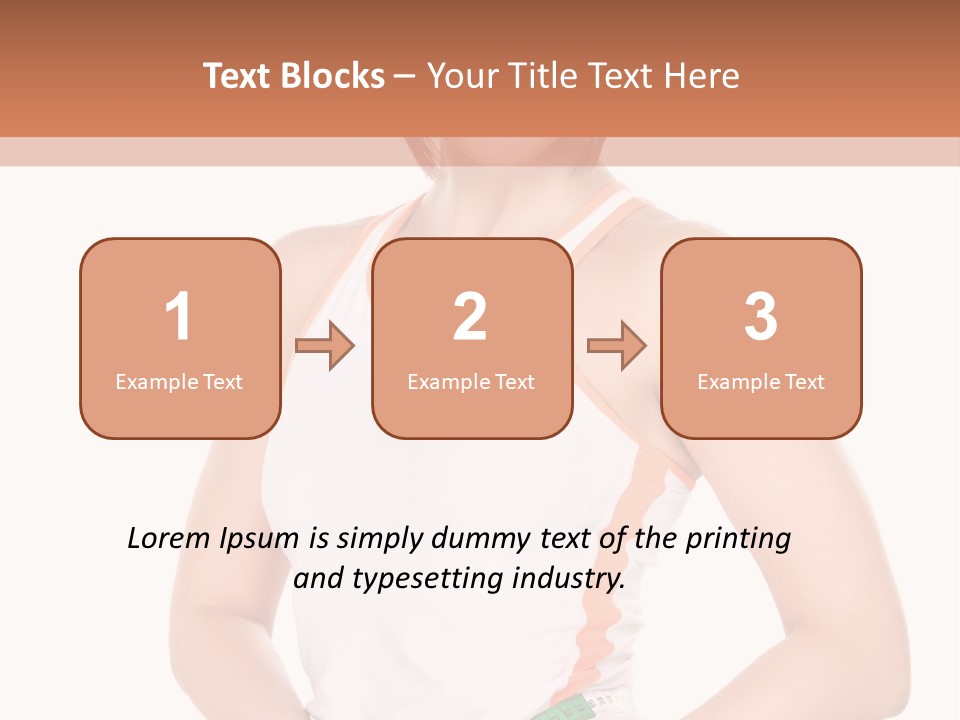 Woman Young Measure PowerPoint Template