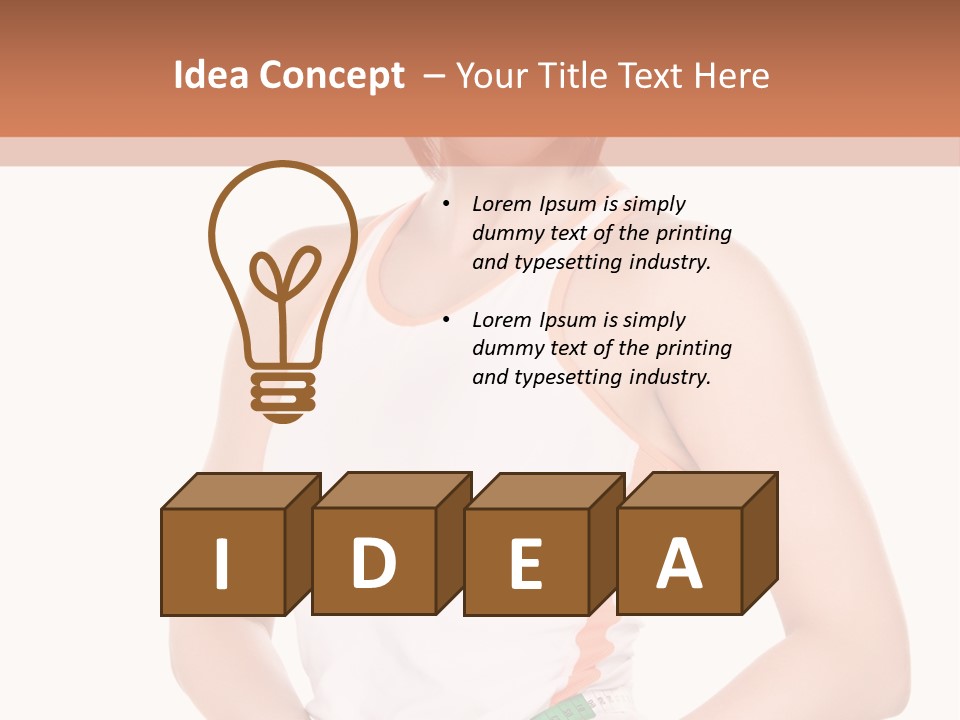 Woman Young Measure PowerPoint Template