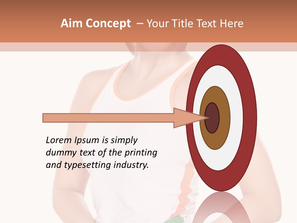 Woman Young Measure PowerPoint Template