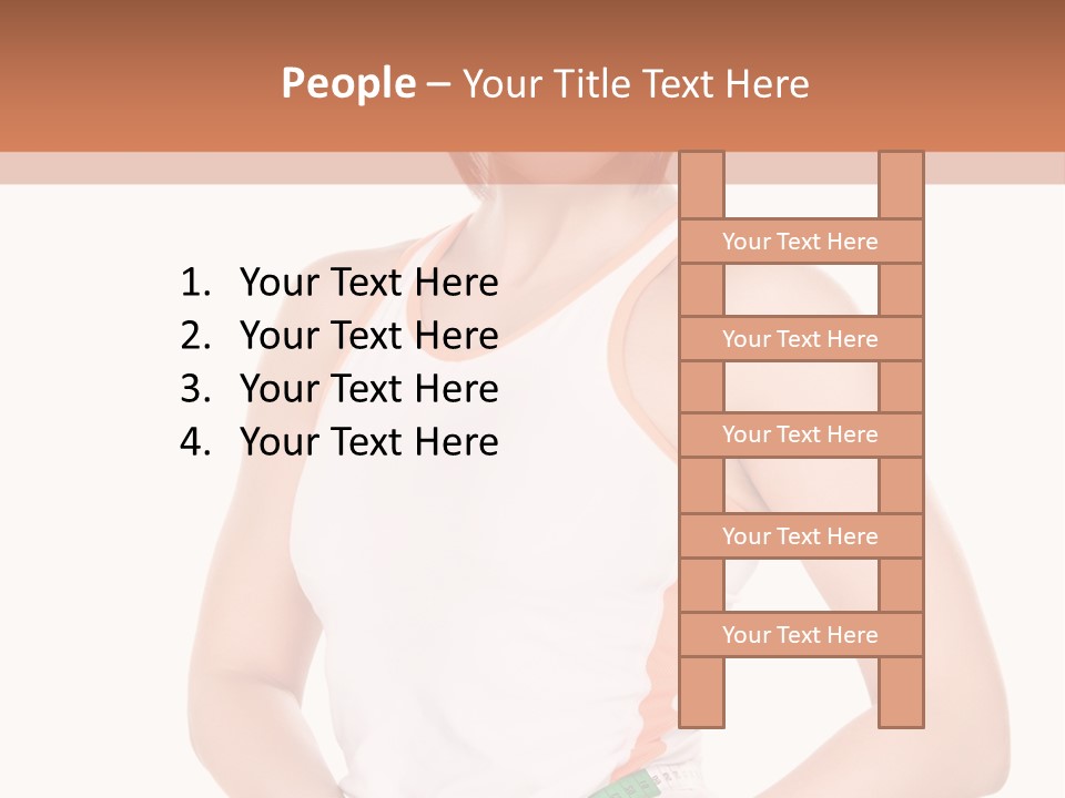 Woman Young Measure PowerPoint Template