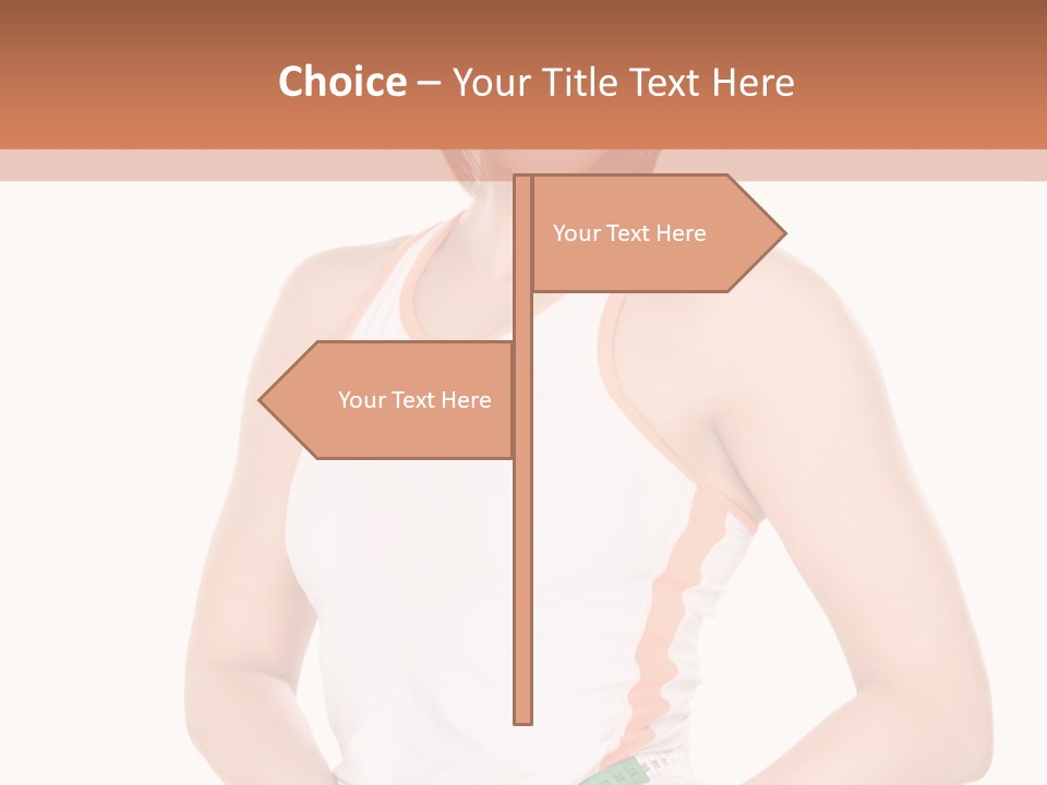 Woman Young Measure PowerPoint Template