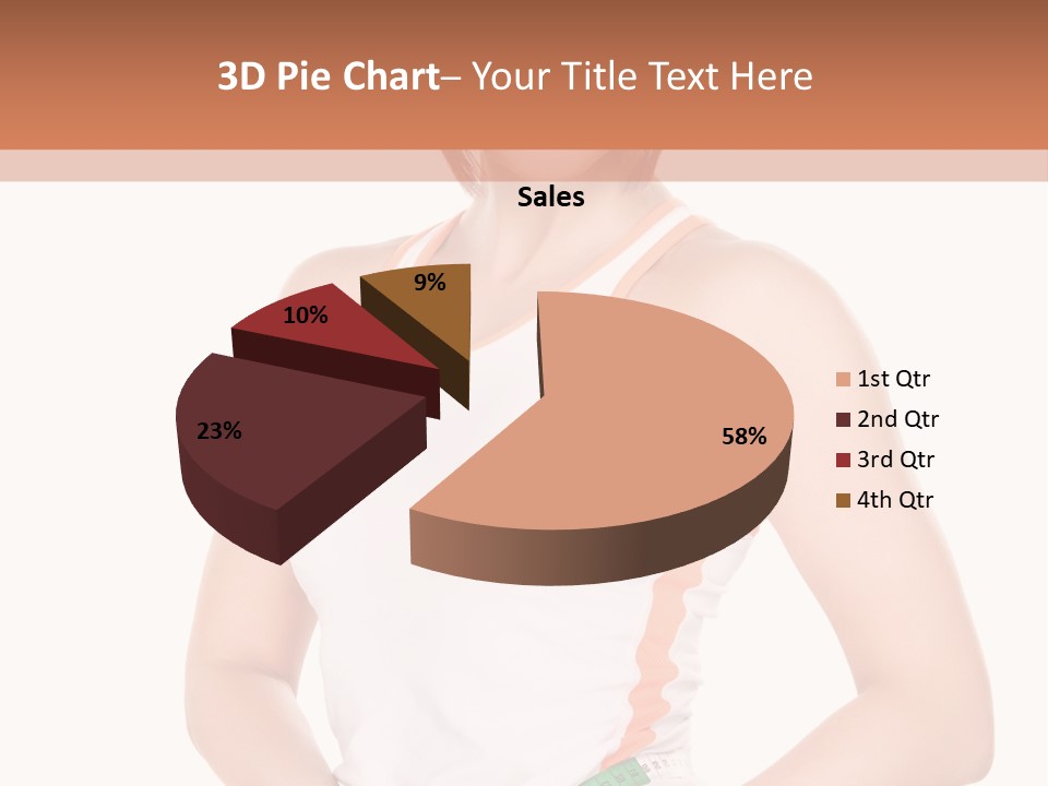Woman Young Measure PowerPoint Template