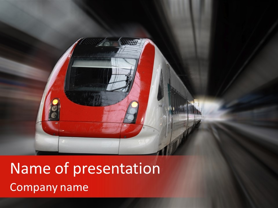 Business Vehicle Train PowerPoint Template