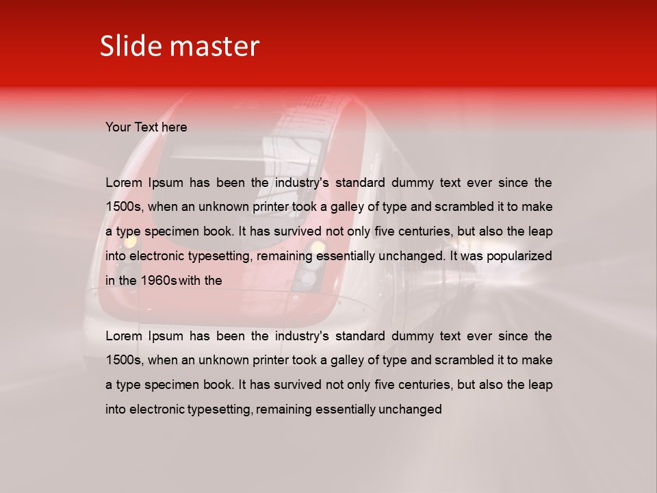 Business Vehicle Train PowerPoint Template