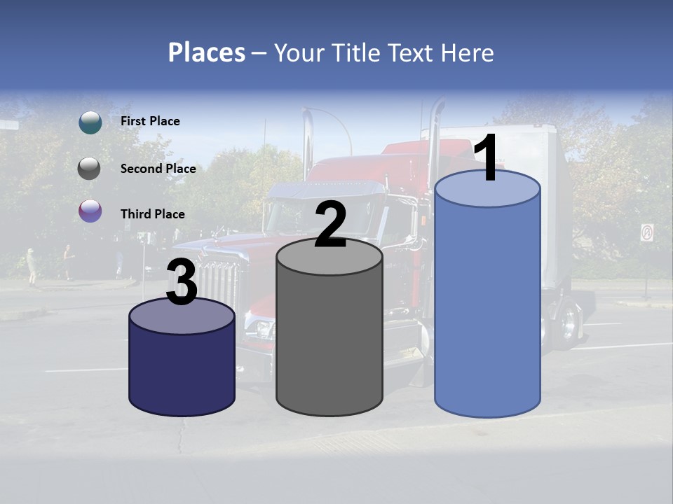 Truck Red Montreal PowerPoint Template