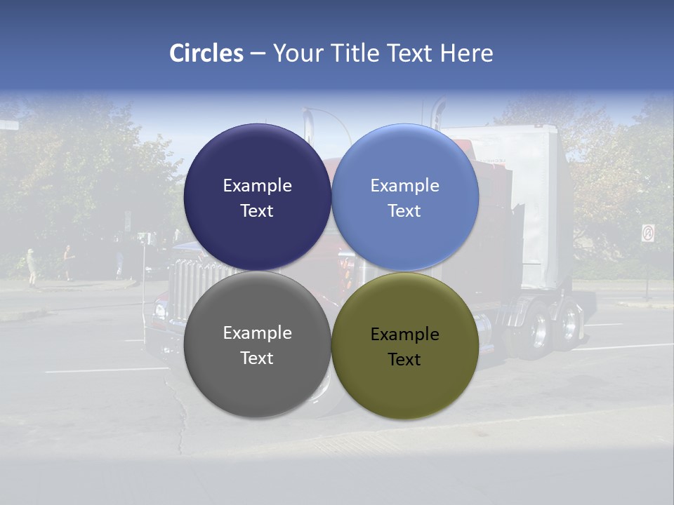 Truck Red Montreal PowerPoint Template