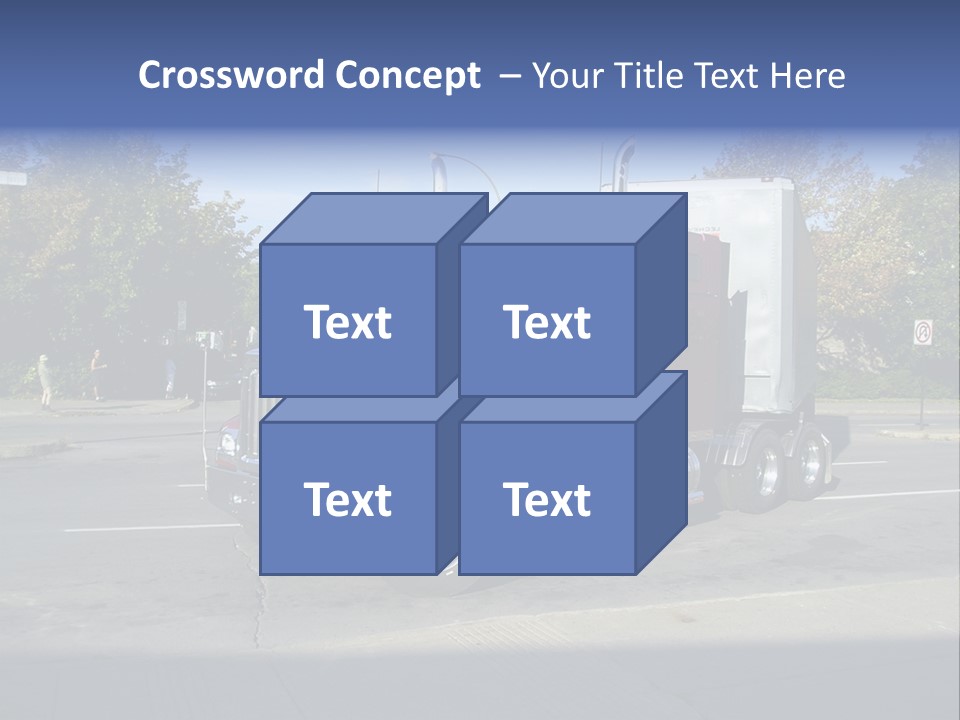 Truck Red Montreal PowerPoint Template