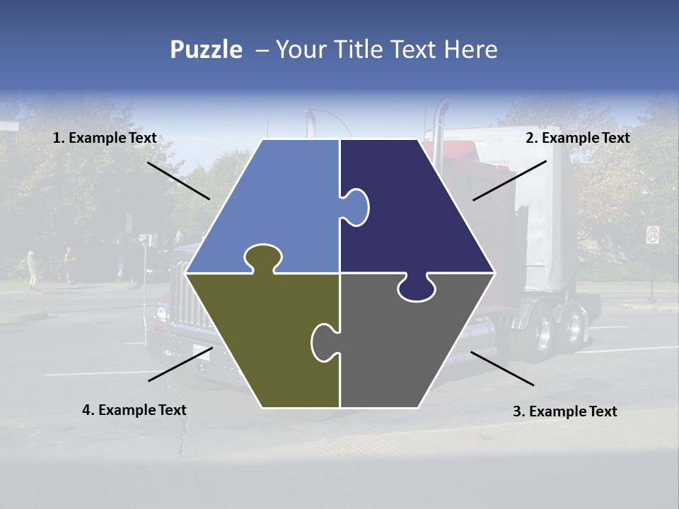 Truck Red Montreal PowerPoint Template