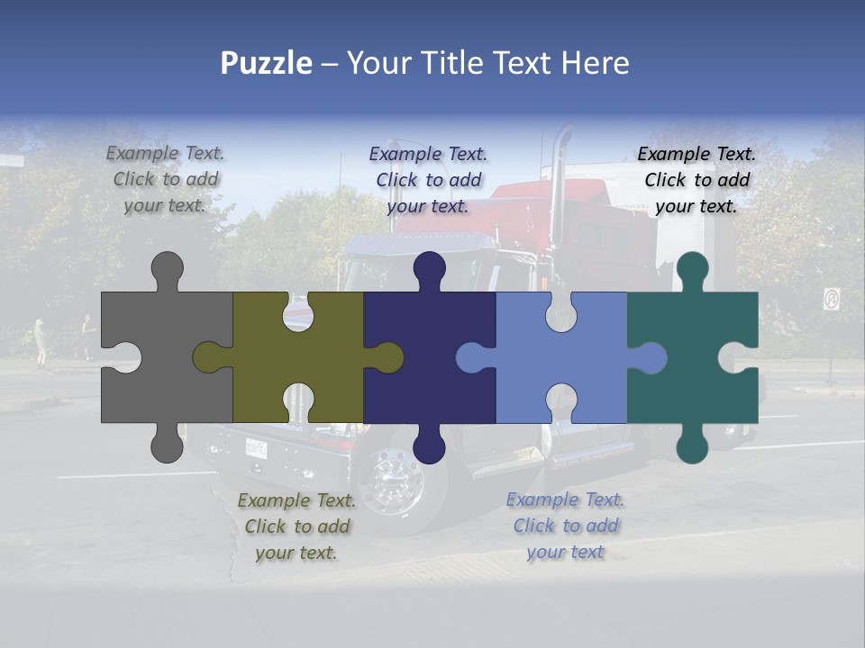 Truck Red Montreal PowerPoint Template