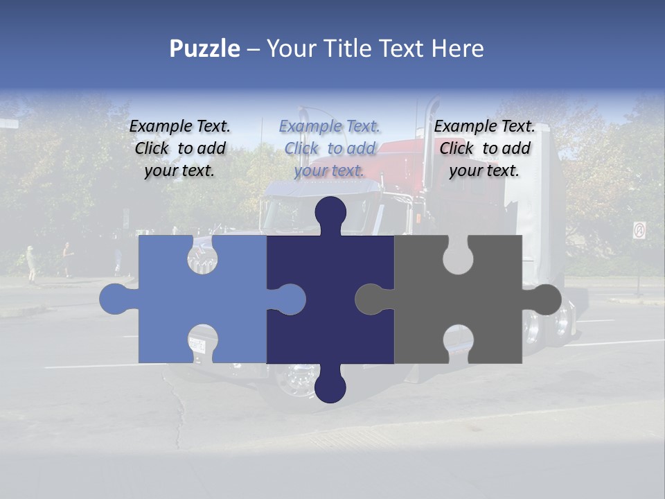 Truck Red Montreal PowerPoint Template