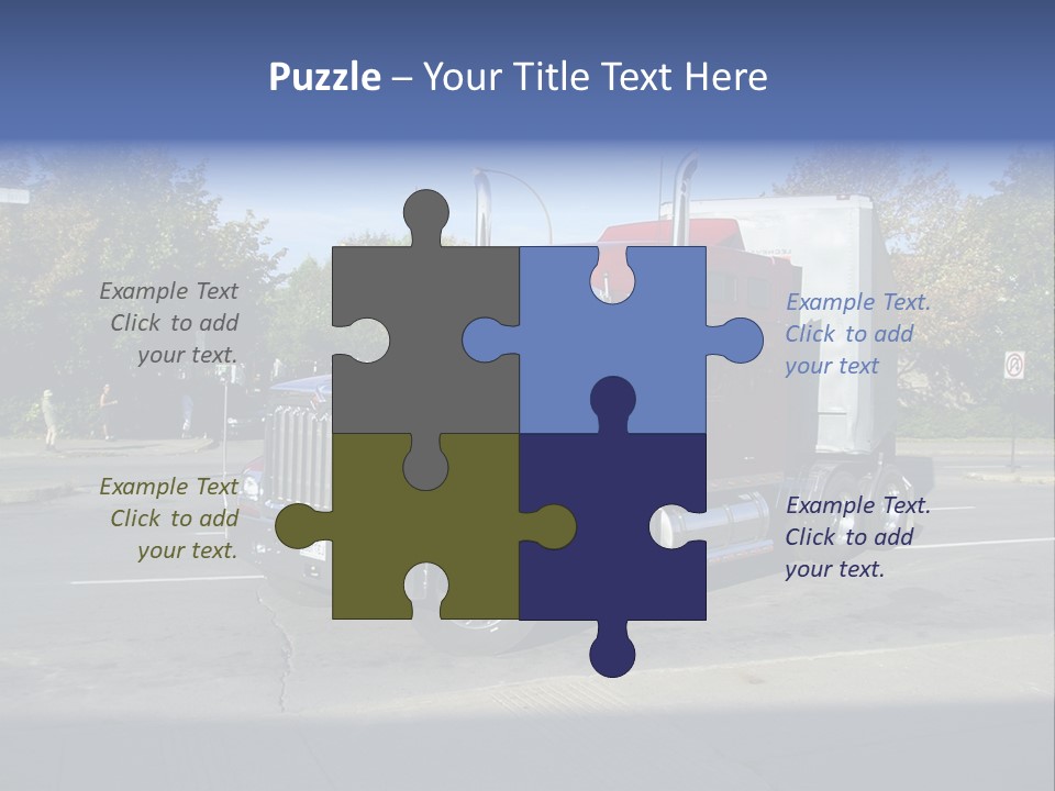 Truck Red Montreal PowerPoint Template