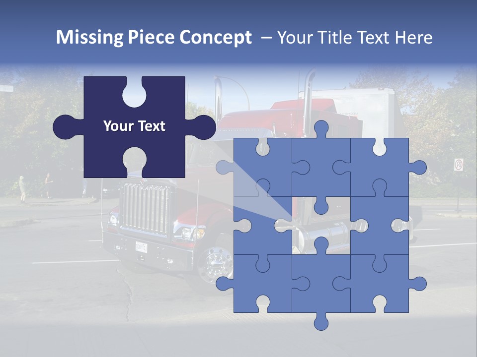 Truck Red Montreal PowerPoint Template