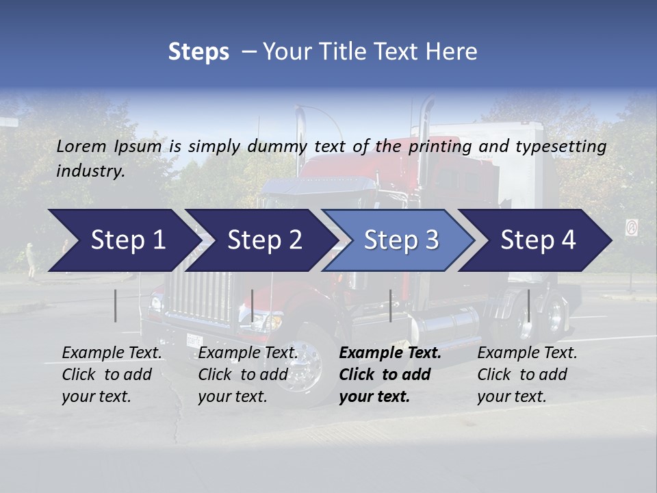 Truck Red Montreal PowerPoint Template