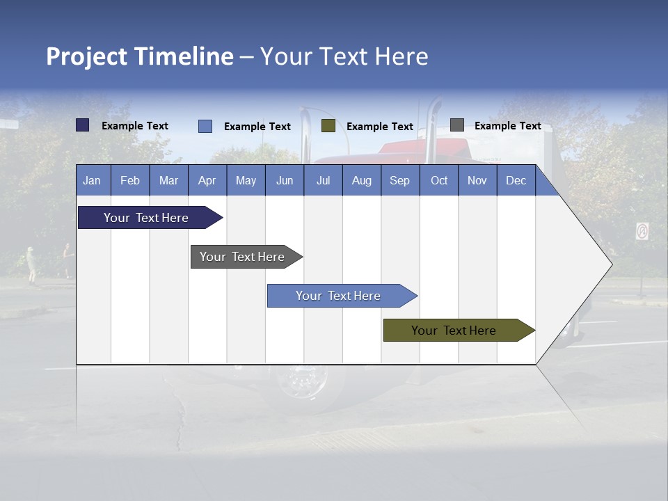 Truck Red Montreal PowerPoint Template