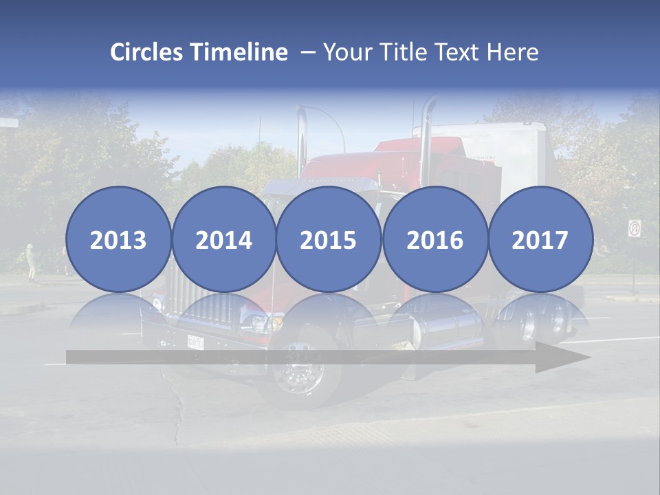 Truck Red Montreal PowerPoint Template