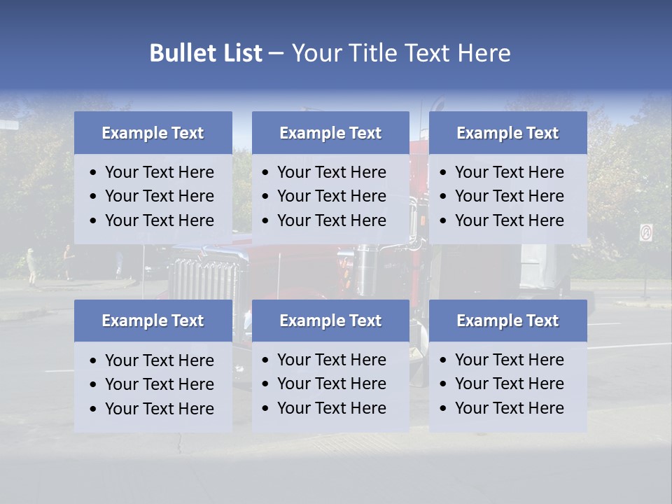 Truck Red Montreal PowerPoint Template