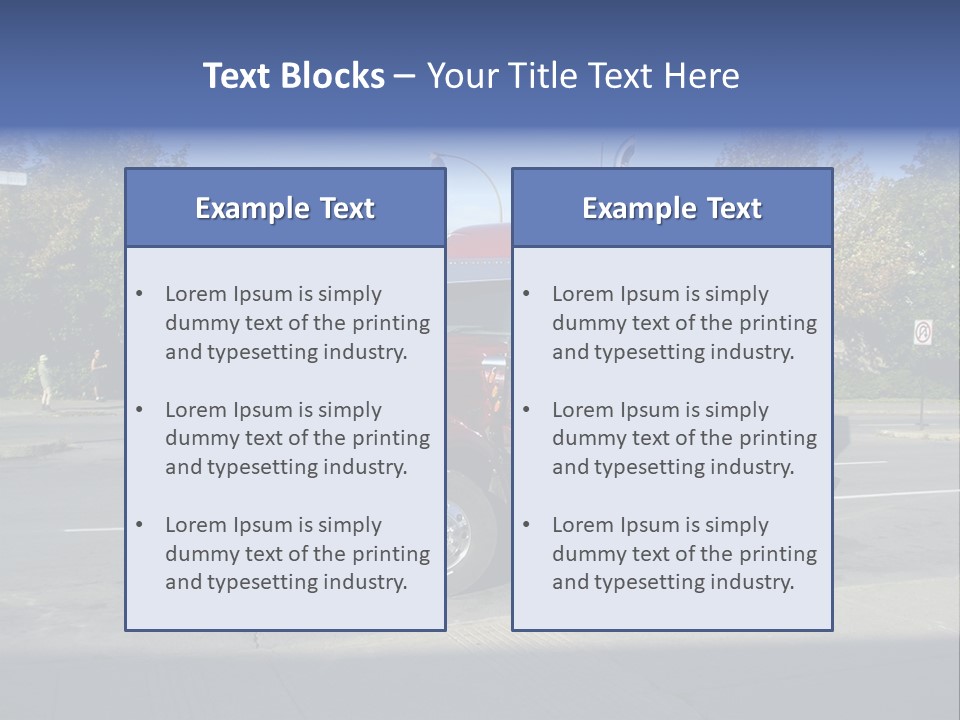 Truck Red Montreal PowerPoint Template