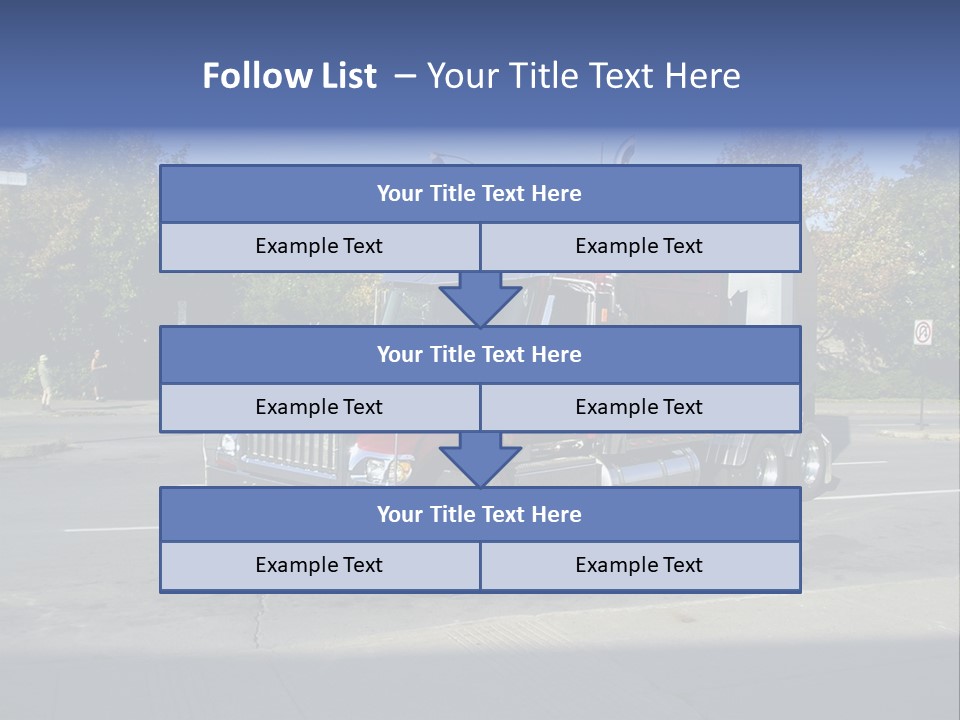 Truck Red Montreal PowerPoint Template