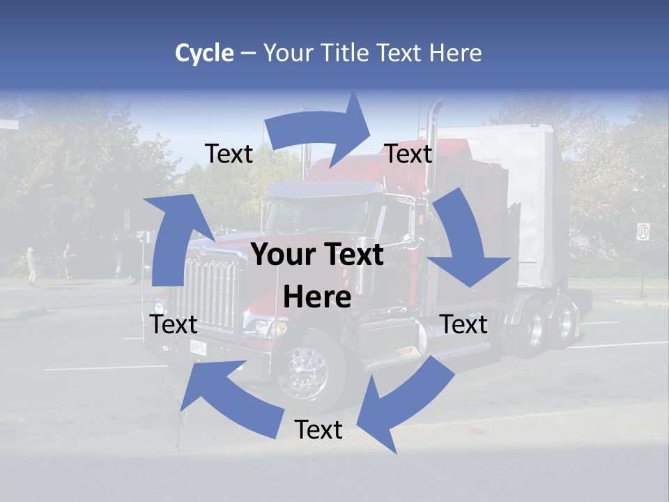 Truck Red Montreal PowerPoint Template