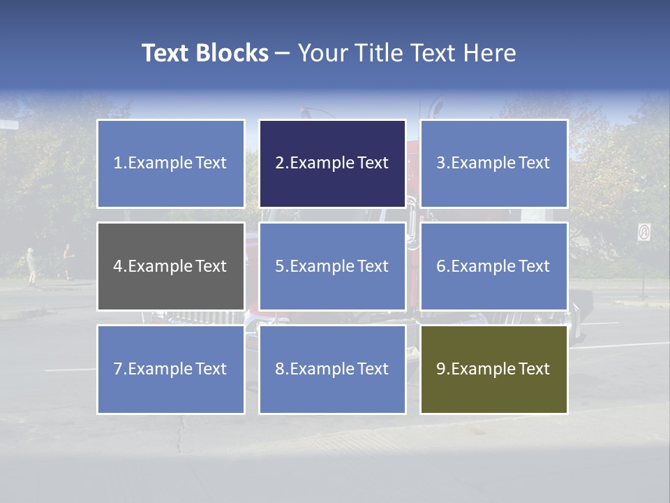 Truck Red Montreal PowerPoint Template