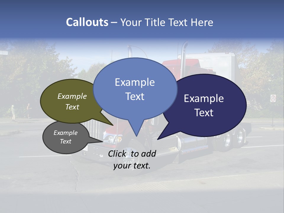 Truck Red Montreal PowerPoint Template