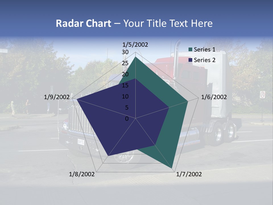 Truck Red Montreal PowerPoint Template