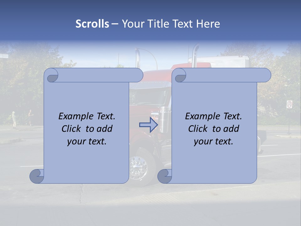 Truck Red Montreal PowerPoint Template