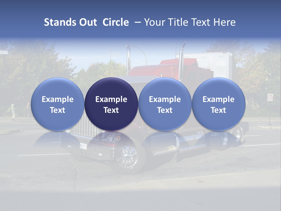 Truck Red Montreal PowerPoint Template