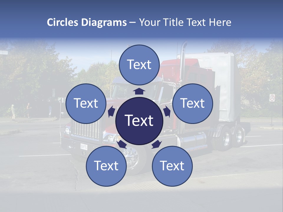 Truck Red Montreal PowerPoint Template