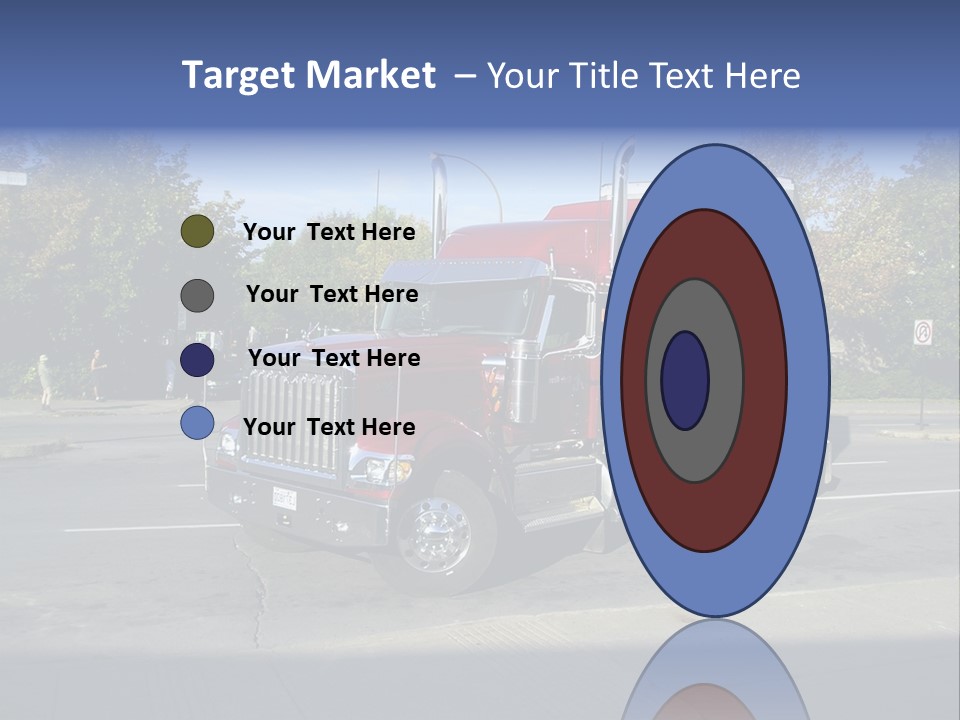 Truck Red Montreal PowerPoint Template