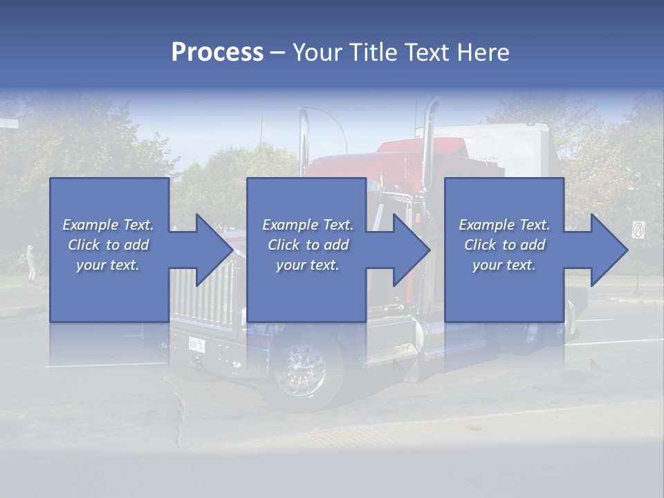 Truck Red Montreal PowerPoint Template