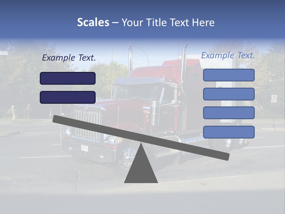 Truck Red Montreal PowerPoint Template