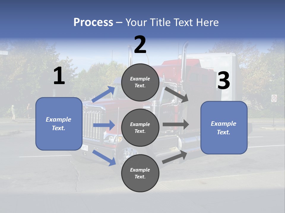 Truck Red Montreal PowerPoint Template