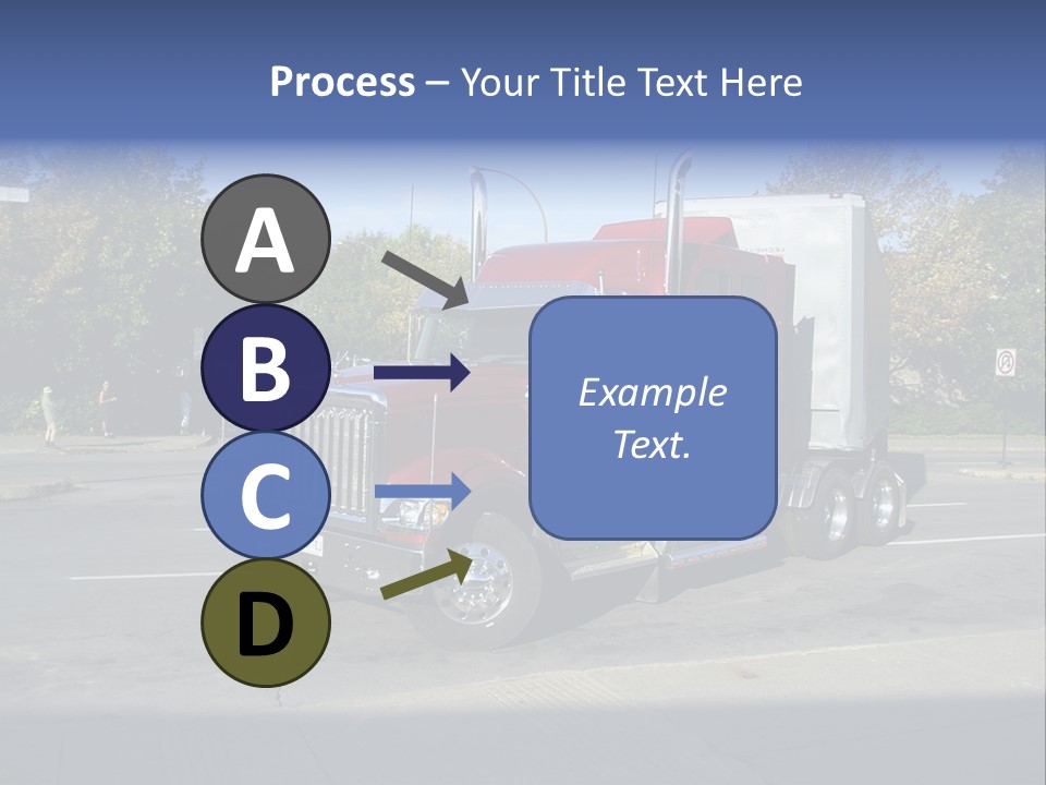 Truck Red Montreal PowerPoint Template