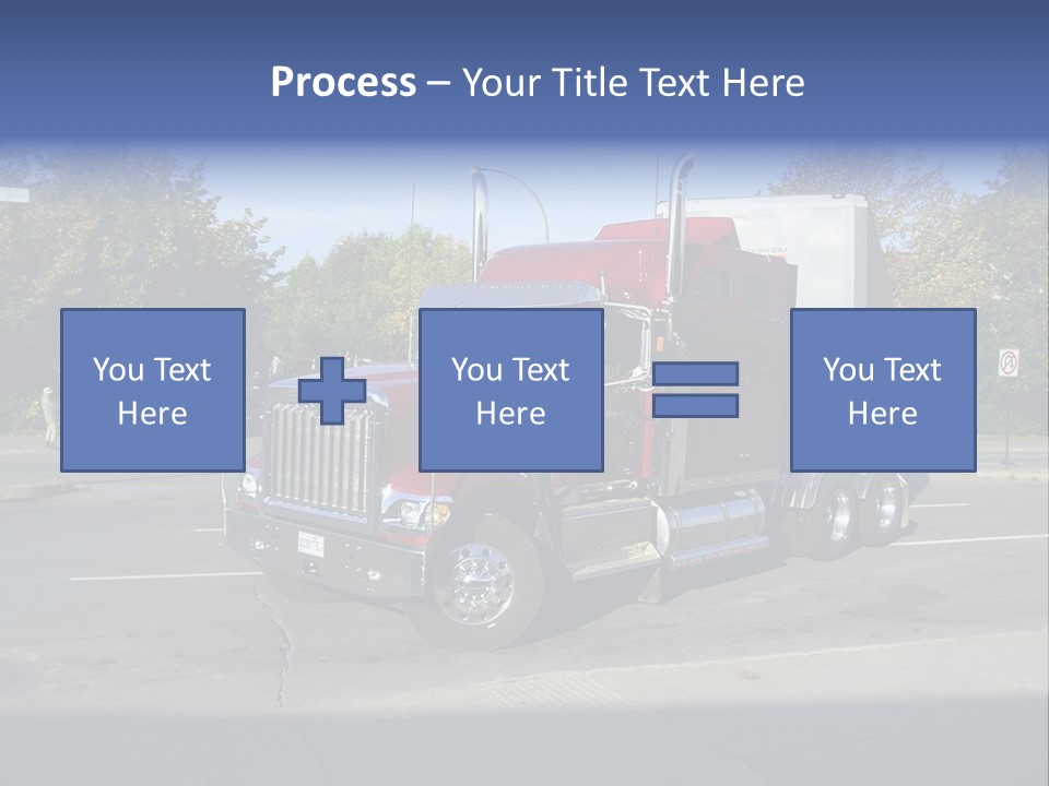 Truck Red Montreal PowerPoint Template