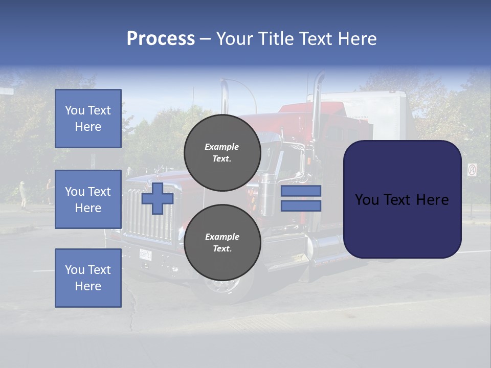 Truck Red Montreal PowerPoint Template