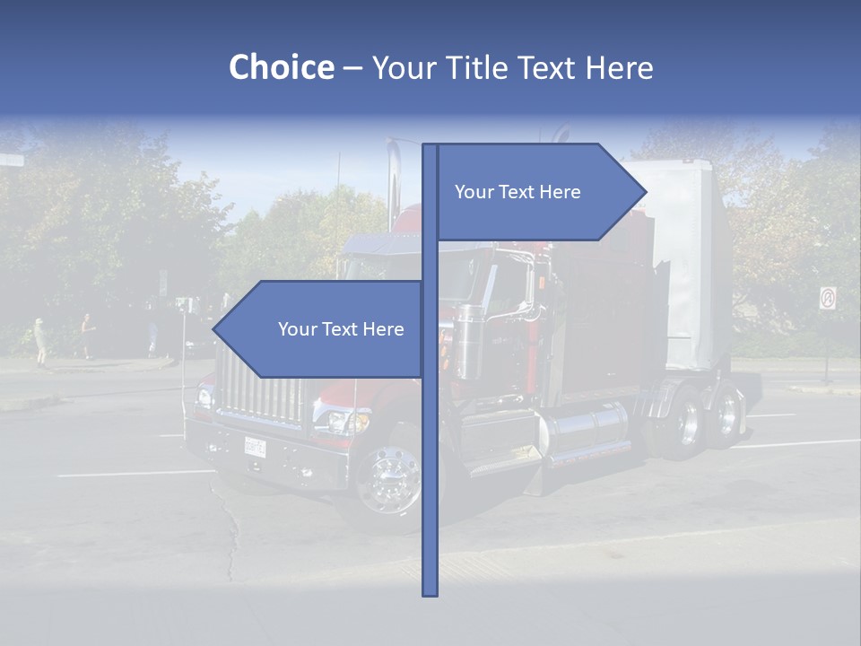 Truck Red Montreal PowerPoint Template