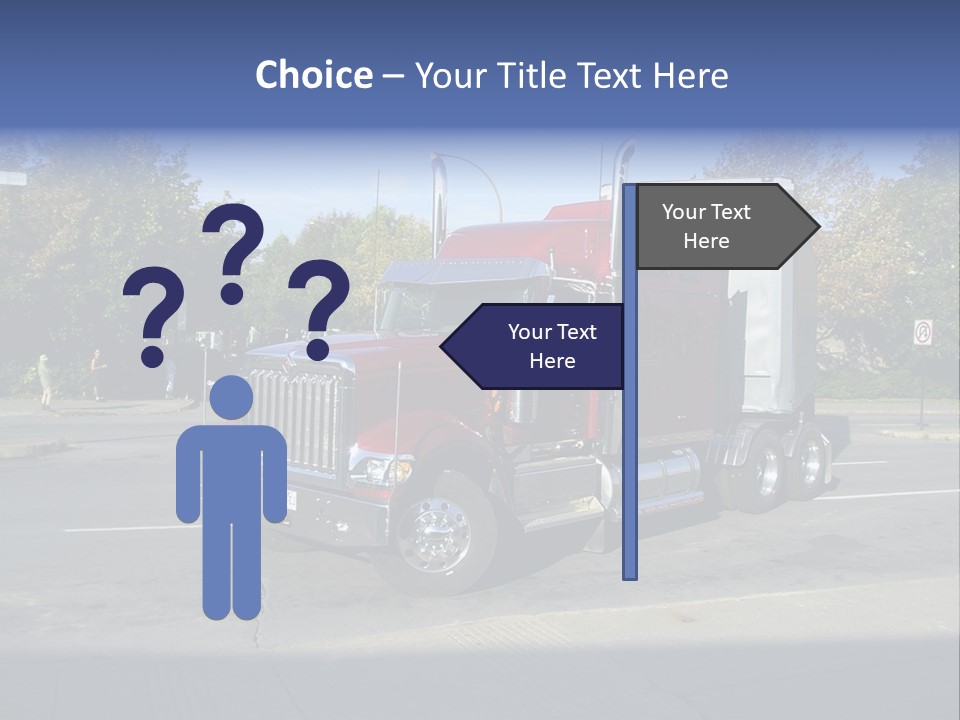 Truck Red Montreal PowerPoint Template