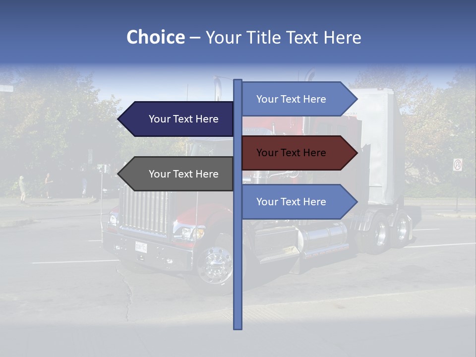 Truck Red Montreal PowerPoint Template